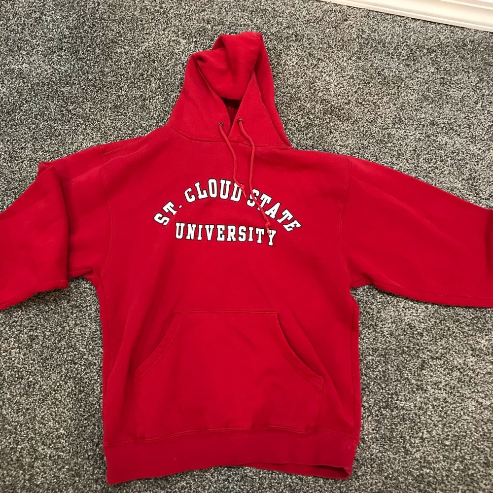 red hoodie